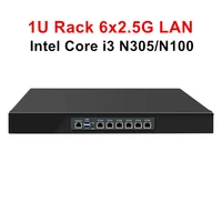 Topton 1U Rack Chassis Mini PC Intel i3 N305 N150 N100 6 x i226-V 2.5GbE LAN Cabinet Firewall Router Gateway DDR5 MSATA SIM Slot 1