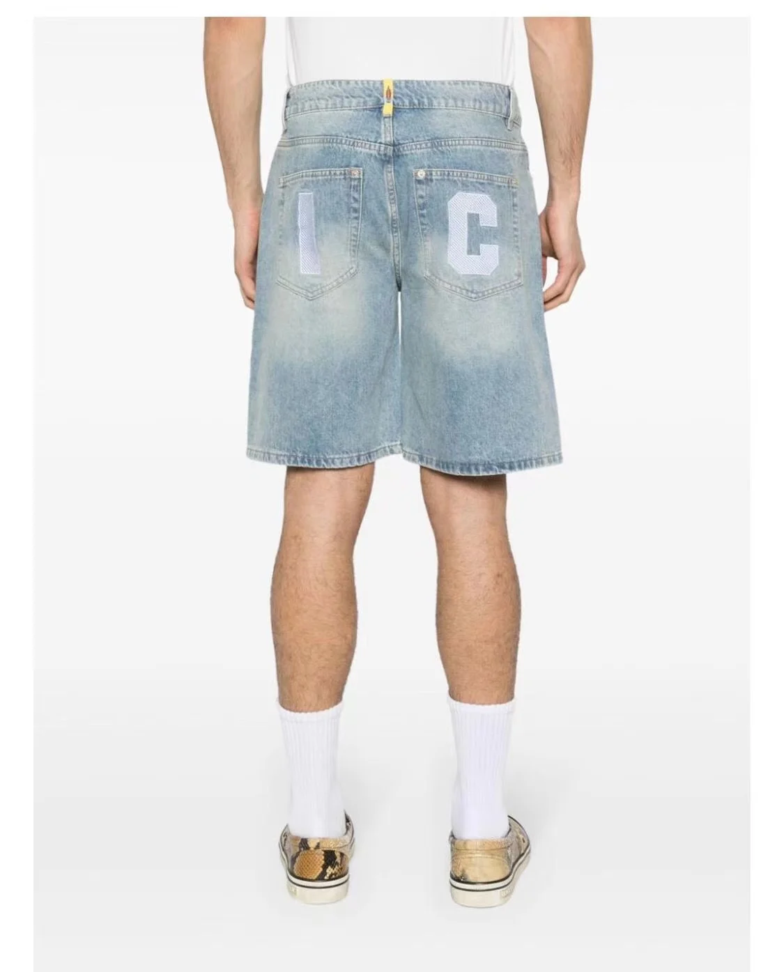 海外限定☆Icecream dog プリント デニムジーンズ ショートパンツ 海外限定☆Icecream dog プリント デニムジーンズ ショート