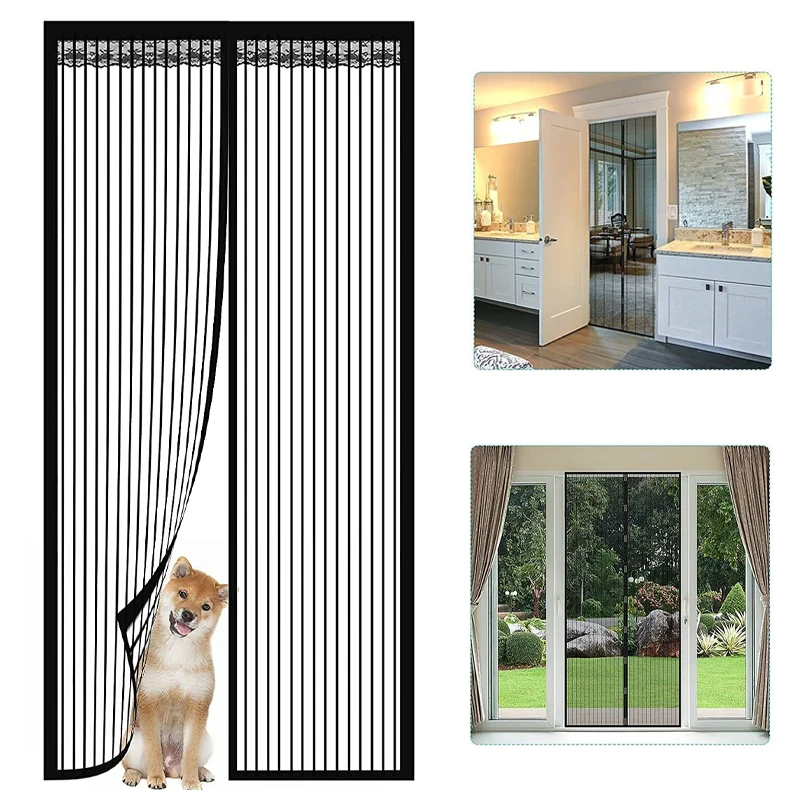 Cortina magnética para puerta, mosquitera antimosquitos, moscas e