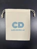 Wholesale 100pcs/lot Custom Logo Printed Natural Cotton Drawstring Pouch Gift Package Bags Personalize Texts Plain Storage Pouch 6