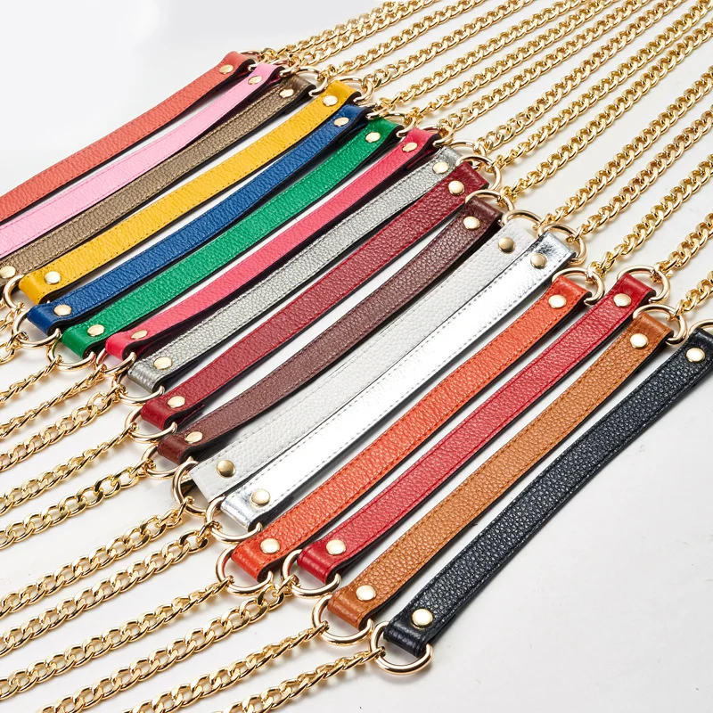 120cm Leather Bag Chain Strap For Bag Accessories Female Shoulder Strap Handbags Metal Chain Smooth Exquisite Correa Bolso