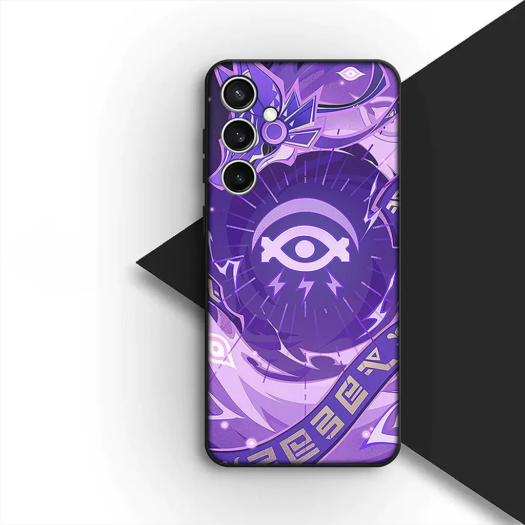 Elegant Raiden Shogun Phone Cover - Soft Protective Case with Genshin Impact Design