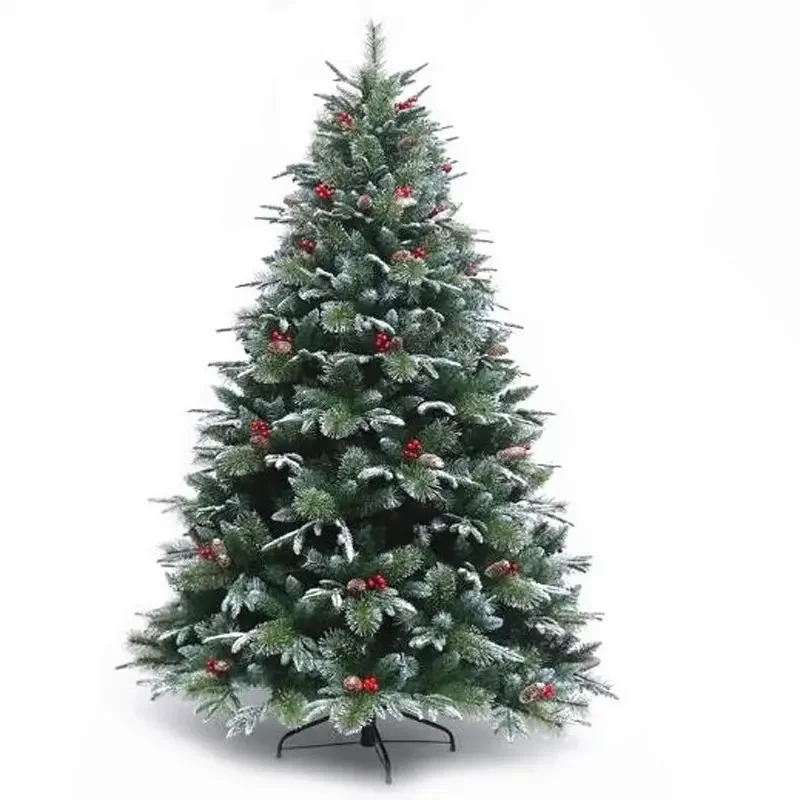 LargeArtificialChristmasTreePEandPVCPineNeedlesXmasTreewithRedBerryLuxuryHome.jpg