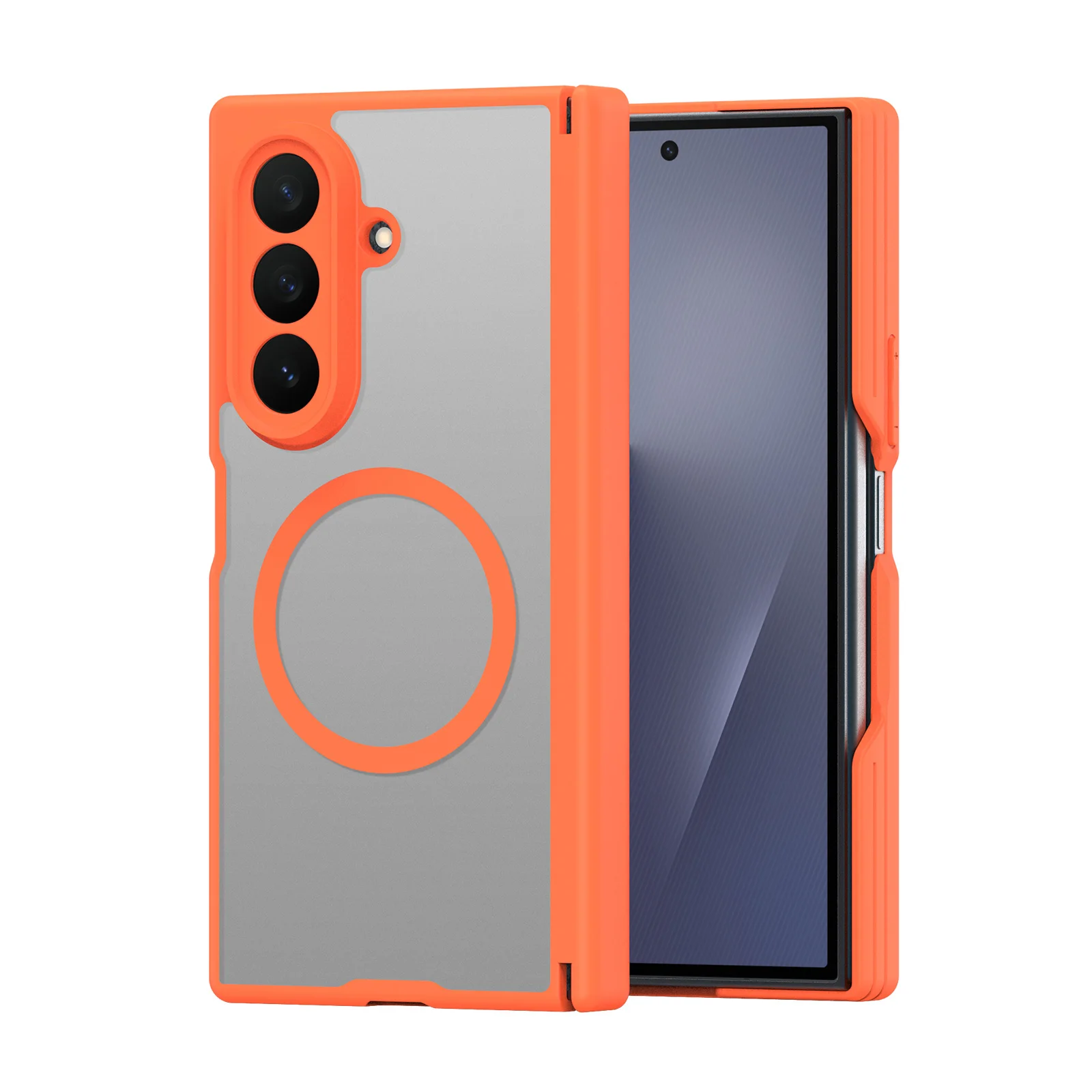 Magnetic Transparent Frosted Case with Full Protection & Anti-Slip Shockproof Design