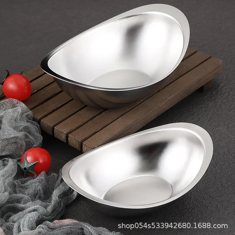 304 stainless steel golden ingot bowl Korean salad bowl commercial dessert snack Korean cuisine tableware cutlery set stainless steel cutlery set