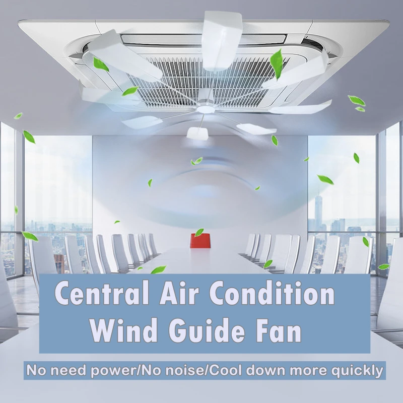 Cassette Aircon Wind Guide Fan Central Aircond Wind Guide Fan 360&deg; Fast Cooling evenly Anti Direct Blowing Good A