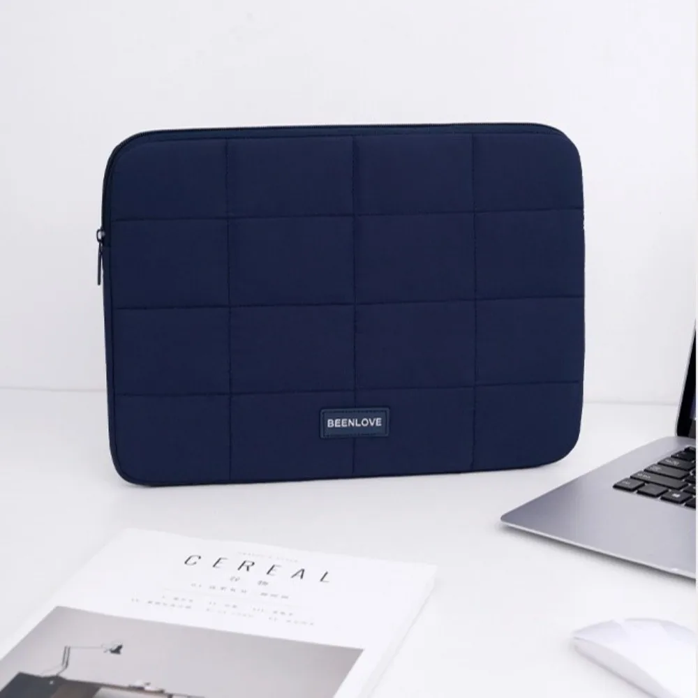 14/15.6inch Quilted Tablet Bag Solid Color Ultralight Travel Tablet Sleeve Shockproof Wear-resistant Tablet Protection Cases