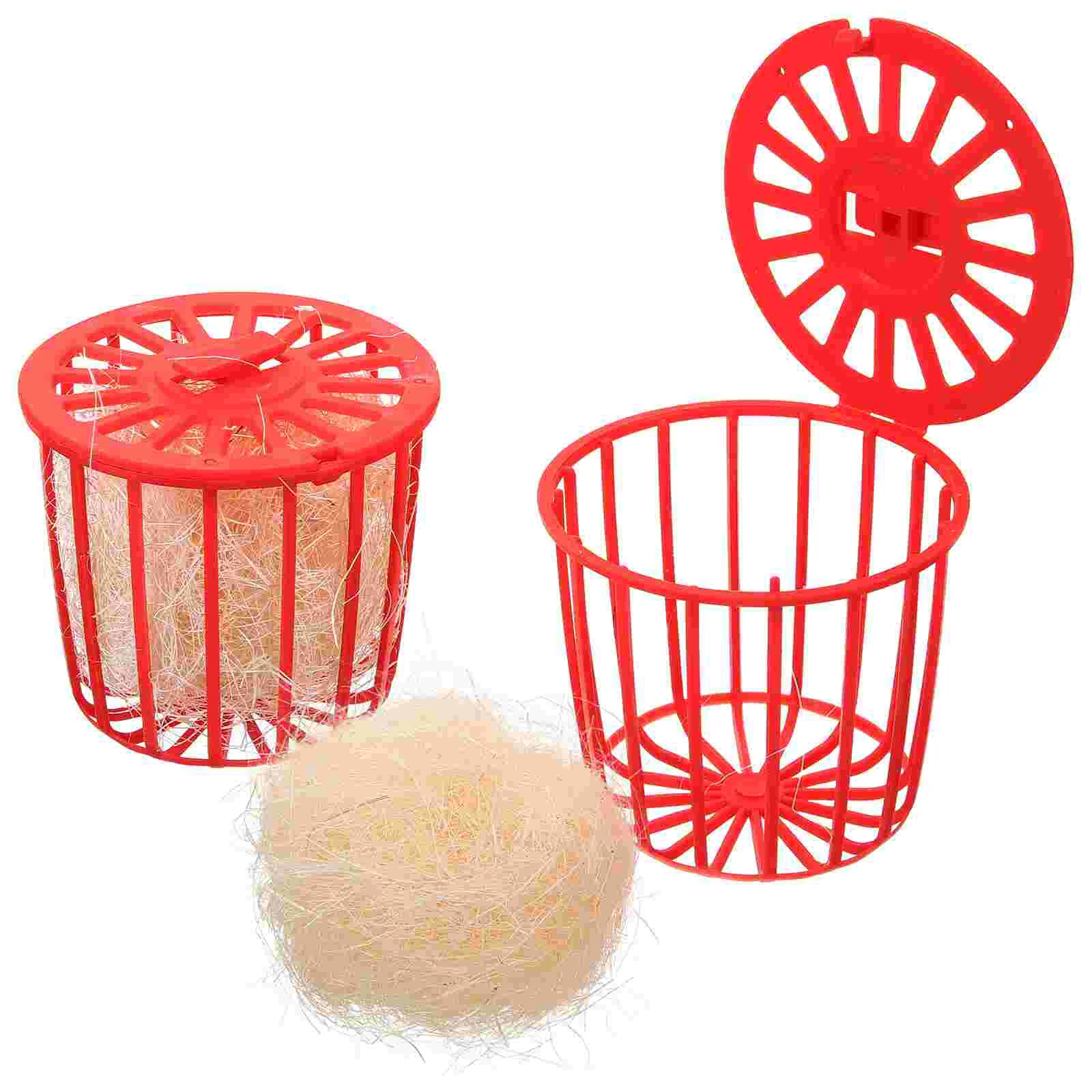 2 Pcs Bird's Nest Toy Pet Supplies Hollow Cage Breeding Pigeon Bowl Silk Nesting Bowls House Hanging