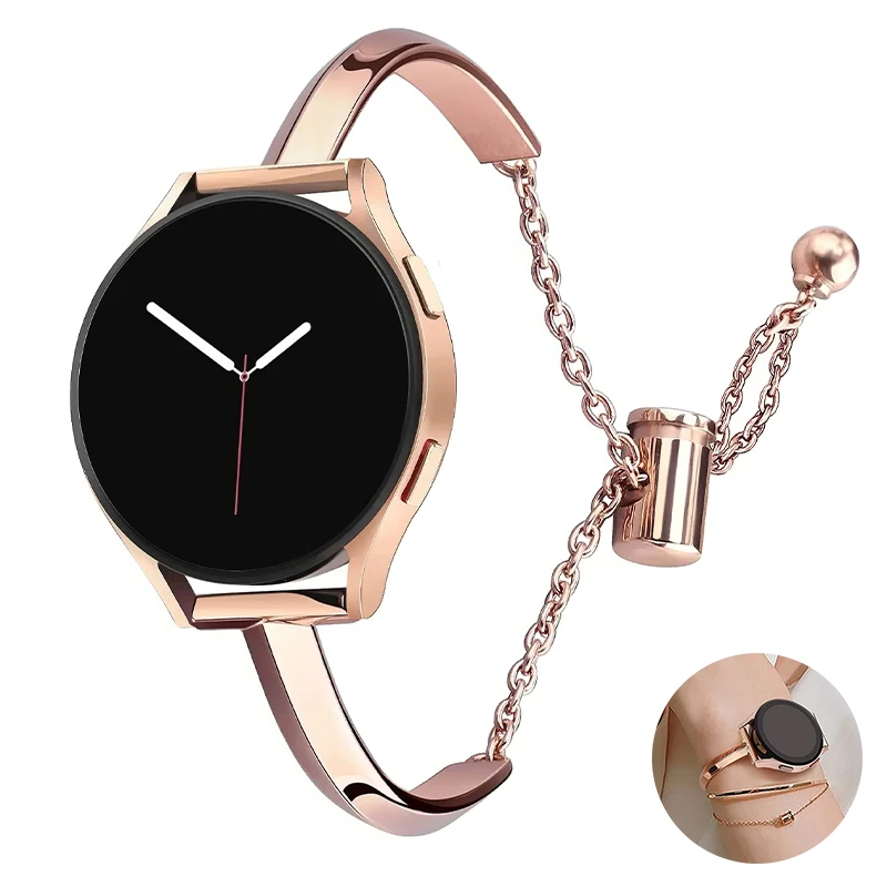 Women's 20mm Slim Stainless Steel Watch Strap - Elegant Bracelet Design