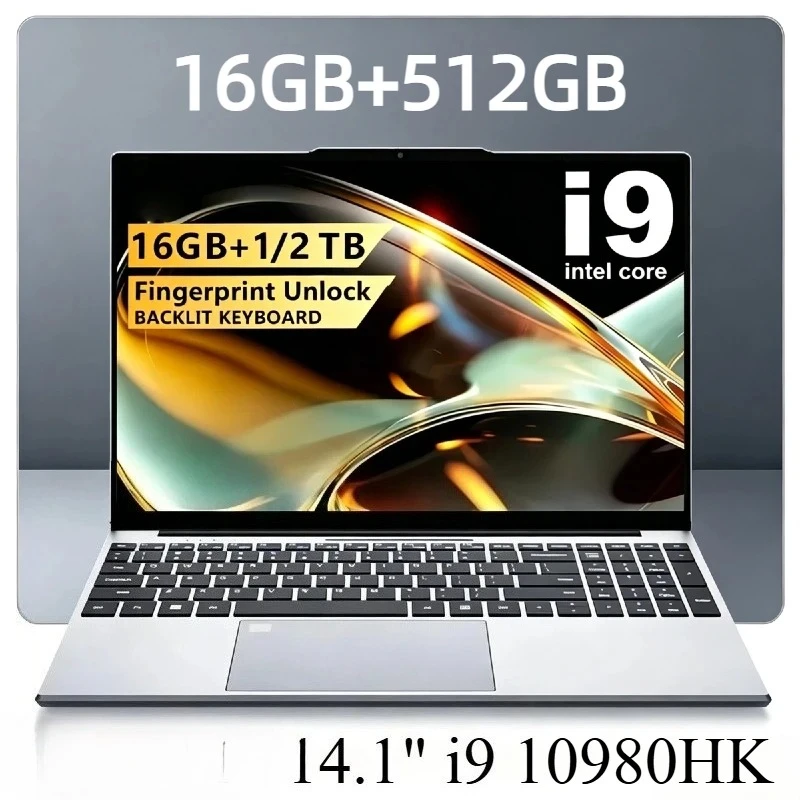 لابتوب احترافي جديد وسريع بمعالج Intel Core i9 10980HK، شاشة 14.1 بوصة، 8 أنوية و16 مسارًا، سرعة 2.4-5.3 جيجاهرتز، ذاكرة 16 ميجابايت، استهلاك طاقة 45 واط، ذاكرة وصول عشوائي 32 جيجابايت، قرص صلب M.2 بسعة 2 تيرابايت، مناسب للألعاب والمكتب.