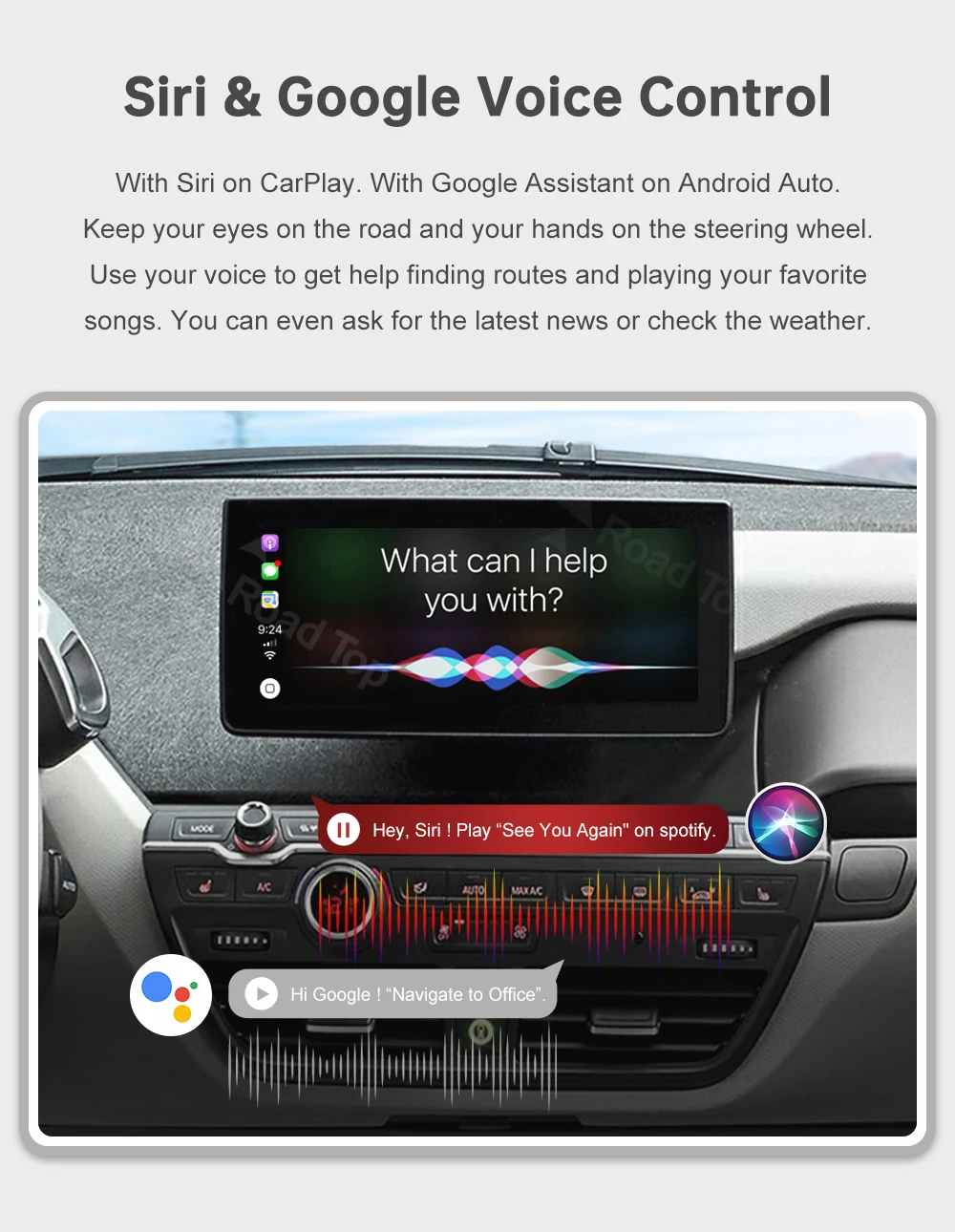 RoadTop Wireless CarPlay für BMW i3 I01 NBT EVO 2013–2020 mit GPS Android Auto Mirror Link AirPlay CarPlay Autolink-Funktion – Detail 15