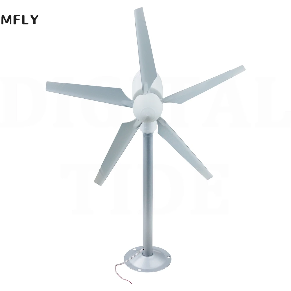 thumbnail image 2 of 35W Vertical Axis Wind Turbine Model DIY 5 Blades Three Phase Permanent Magnet Brushless Generator Portable Low Speed Windmill 2 of 11
