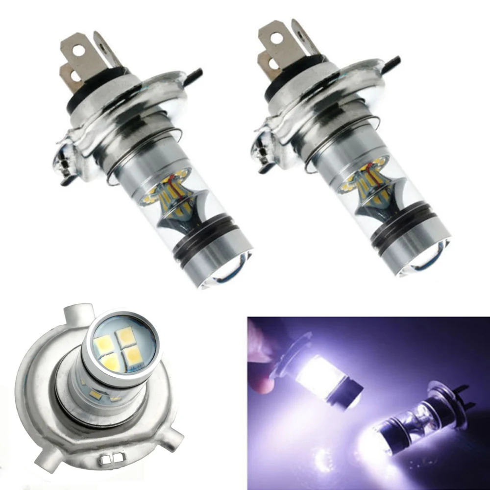 NEW 2PCS H4 LED Bulb White Car Motorcycle Headlight High Power 8000K Fog Light Driving 1800LM for Truck |