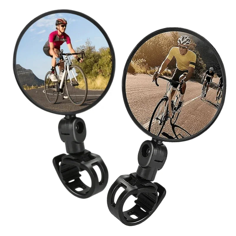 Bicycle Rearview Mirror 360 Degree Rotation Auxiliary Convex Mirror Handlebar Mount Cycling Bike Rear View Mirrors