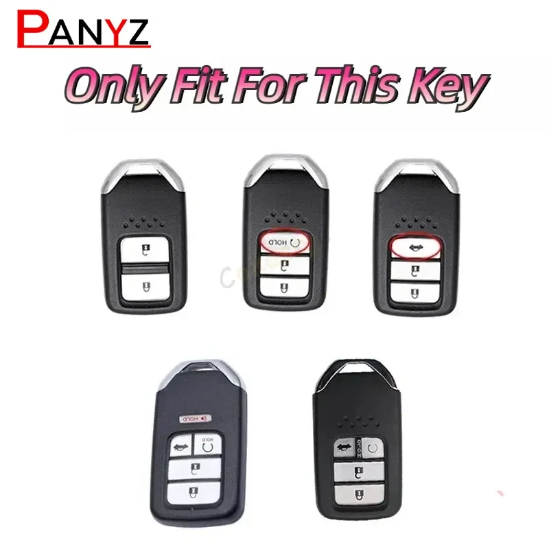 Black Leather Key Fob Cover Case For Honda Fit CR-V City Odyssey Acura Flip Key – 2/3 Button