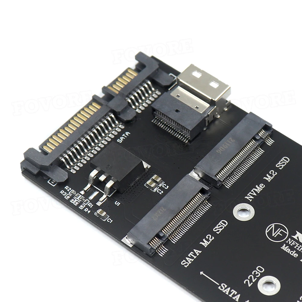 M.2 to SATA Adapter SFF-8654 to M2 NVME SSD Converter 22Pin SATA M2 Expansion Card For PC Desktop Mainboard