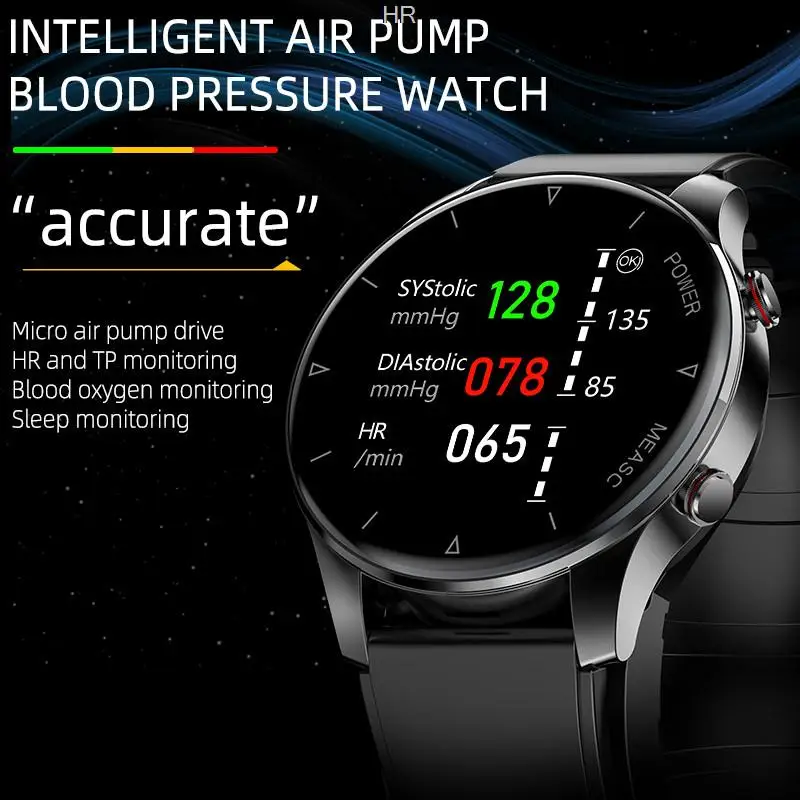 

P50 Smartwatch Air Pump Airbag True Accurately Blood Pressure Oxygen Temperature Sphygmomanometer Heart Rate Monitor Smart Watch