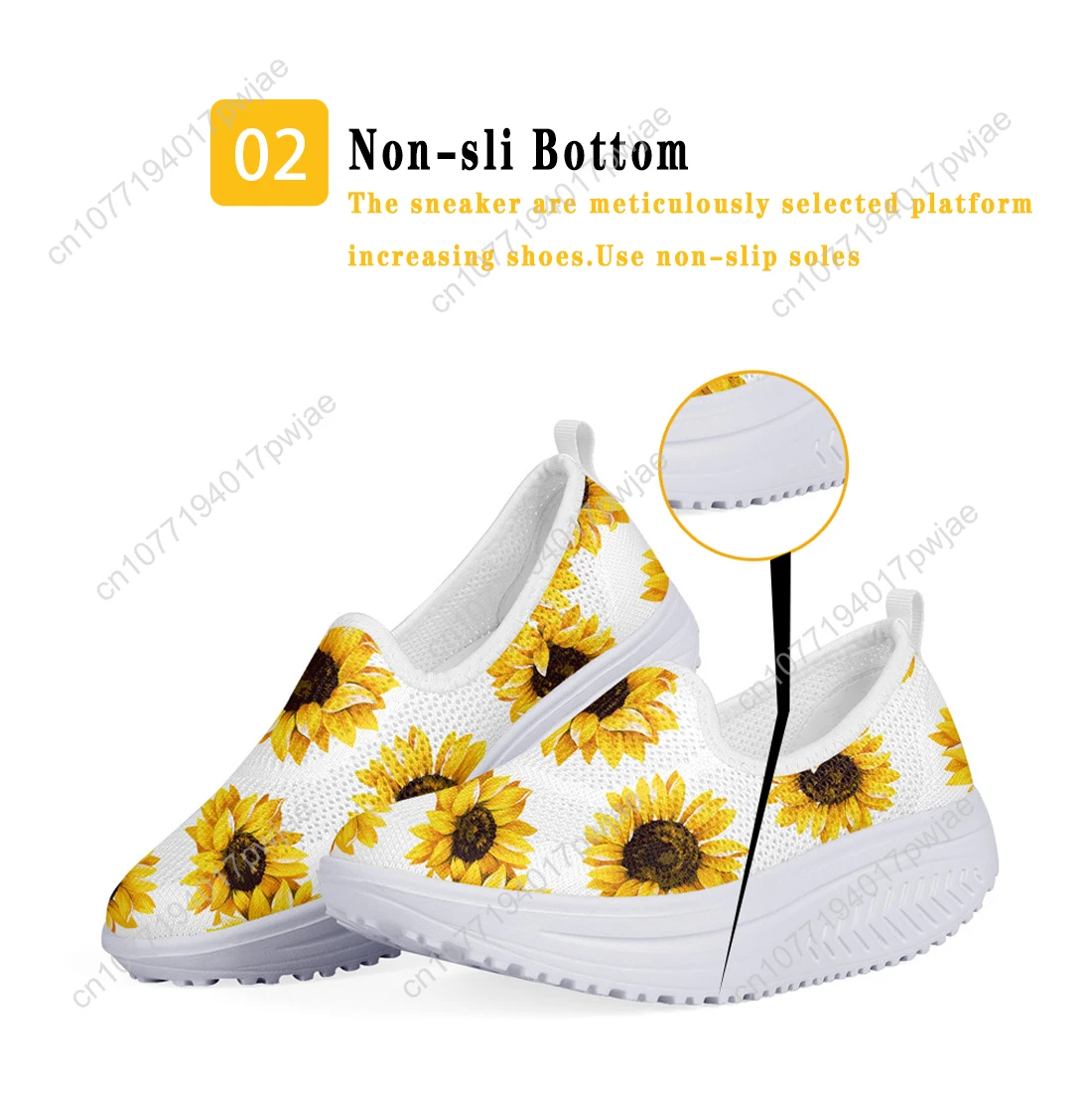 Fashion Breathable Casual Flats Gradient Nurse Women Light Platform Shoes Slimming High Quality Sports Shoes