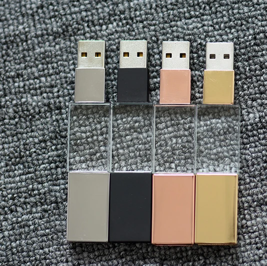 크리스탈 USB 스틱 3D 인쇄 무료 커스텀 로고, 투명 유리 펜 드라이브 메모리 스틱, 4GB, 8GB, 16 GB, 32GB, 64GB