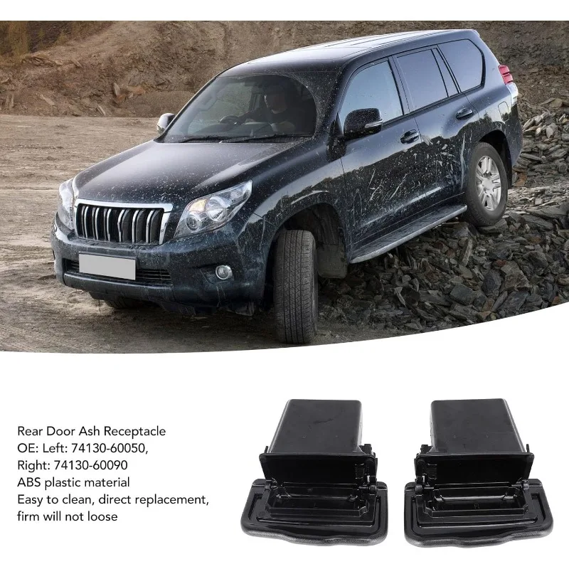 Toyota Land Cruiser Prado 120 LC120 2003-2009 왼쪽/오른쪽 74130-60090 74140-60050 용 자동차 뒷문 재떨이통