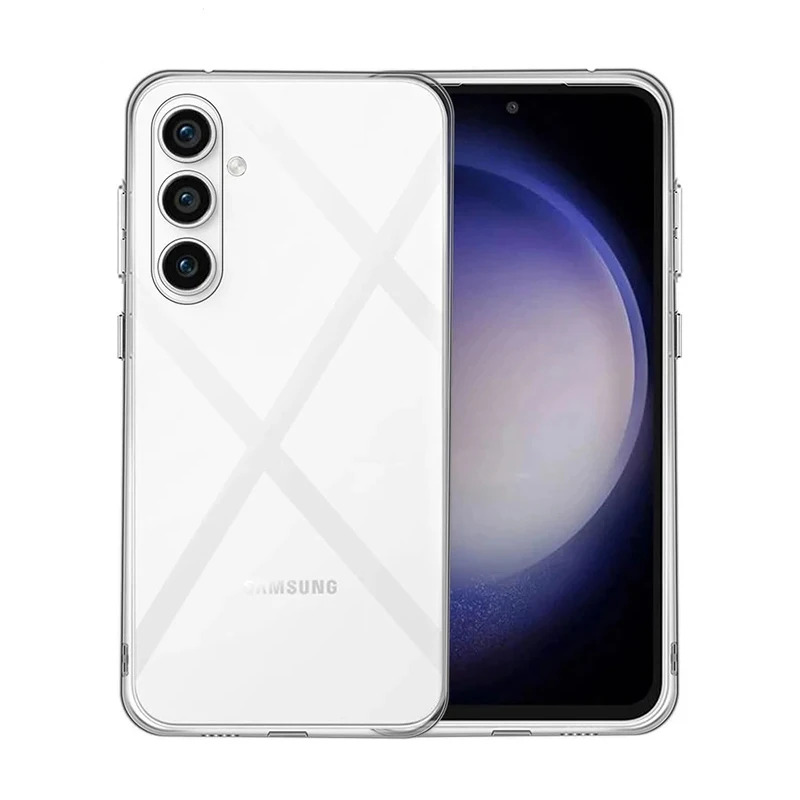 Ultra Thin Clear Silicone Soft Case Per Samsung Galaxy S23 Fe S24 Trasparente Bumper Case Per Samsung S23 Ultra Plus Funda Coque