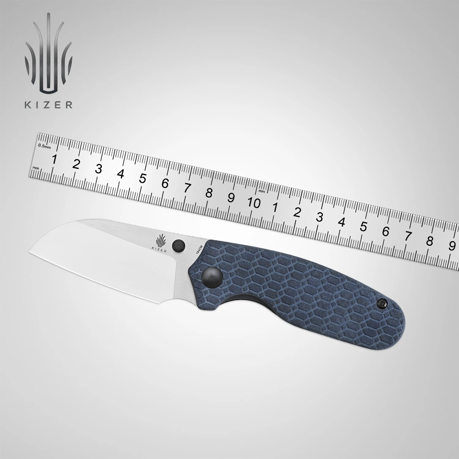 kizer-folding-pocket-knife-v3593sc1-v3593sc2-towser-s-2022-new-blue-richlite-or-black-micarta-handle-edc-knife-with-154cm-steel