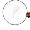Nylon Fishing Nets Fishing Trackle Collapsible Rhombus Mesh Hole Depth Folding Dip Fish Net Fishing Tool 5