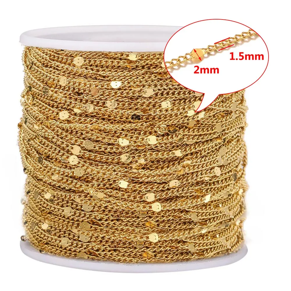 Edelstahl-Rohrperlenkette In Gold - Perfekt Für DIY-Schmuck Und Halsketten