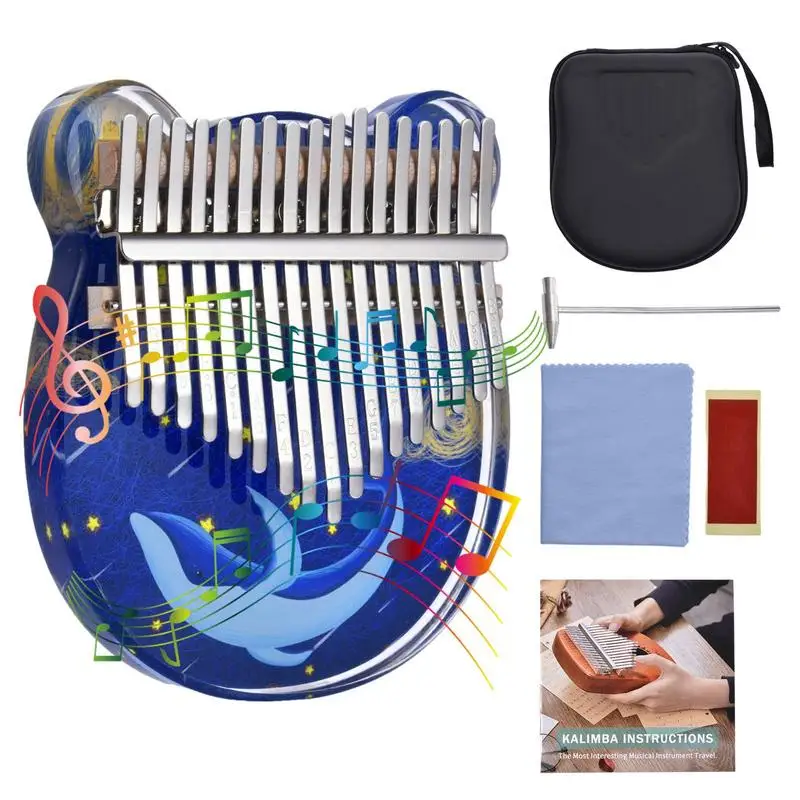Finger Piano 17 Tasti Thumb Piano Strumento Portatile Con Istruzioni Robusto Mbira Finger Piano Kalimba Regali Musicali Per
