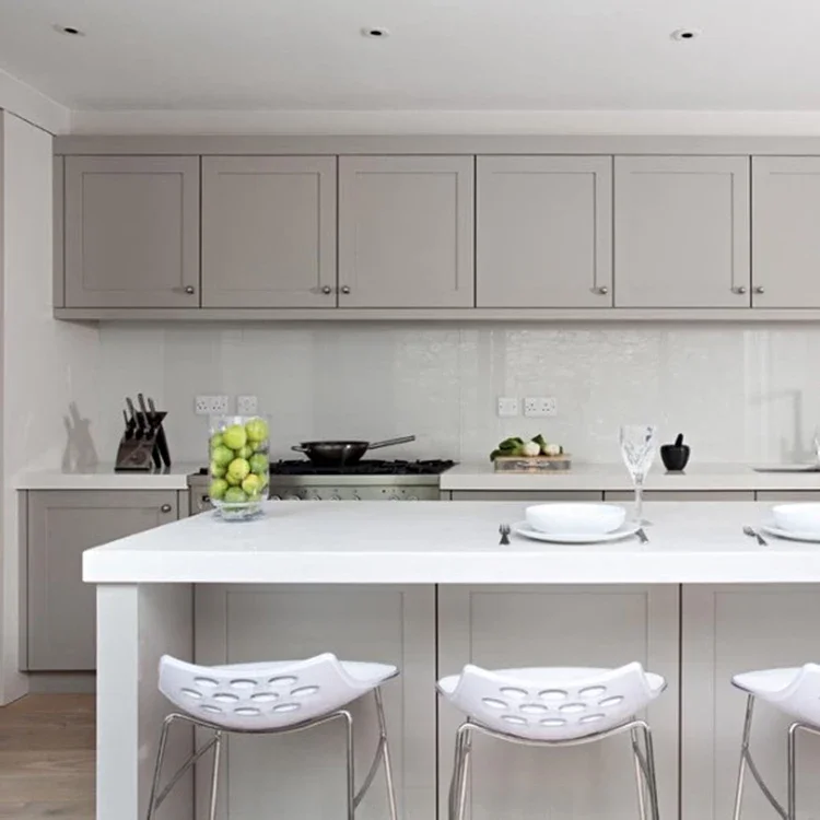 Modern Small Organizer Laminate Base Kitchen Island Cupboard White Kitchen Cabinet With Countertop