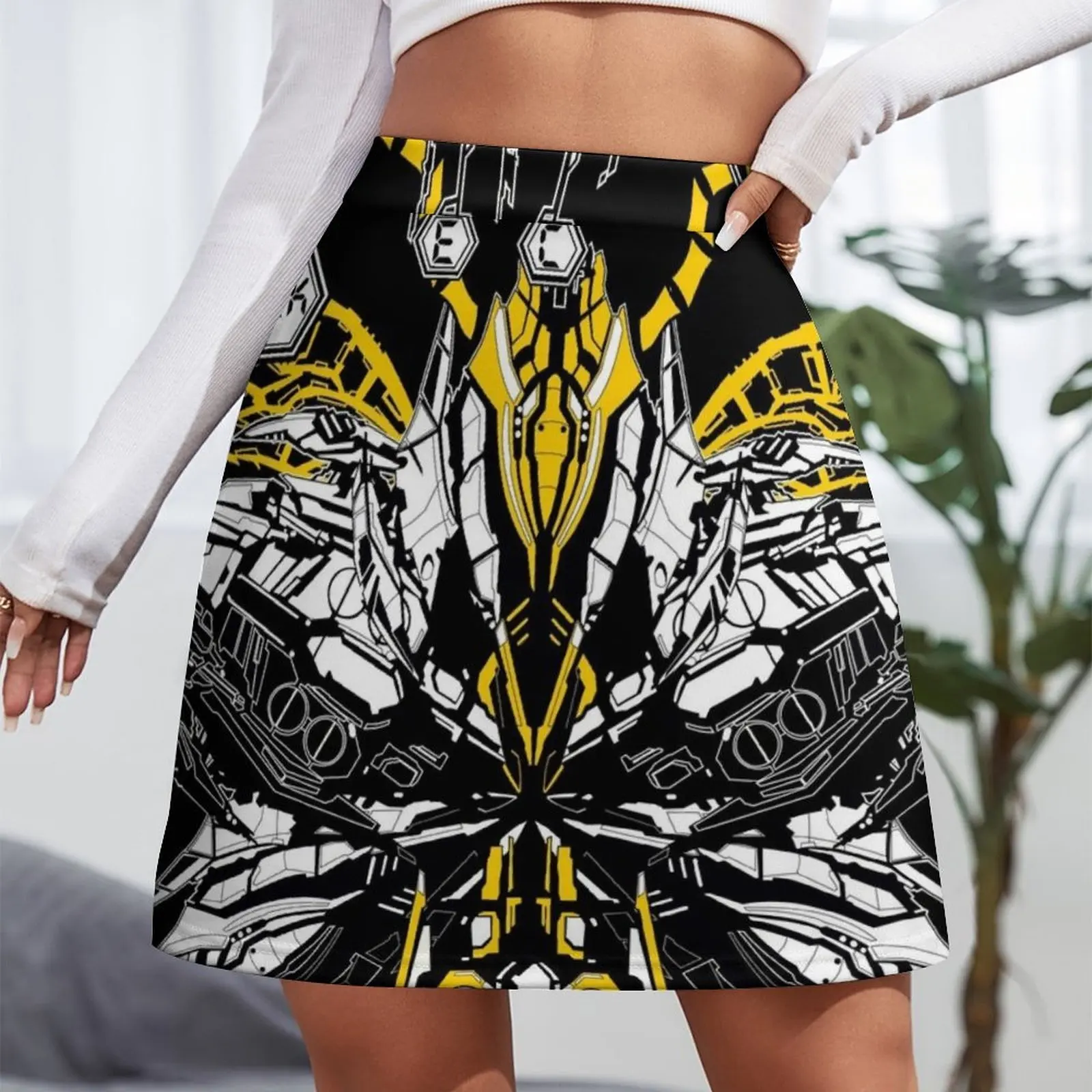 mecha tek Mini Skirt Kawaii new in external clothes Women skirt Summer dress