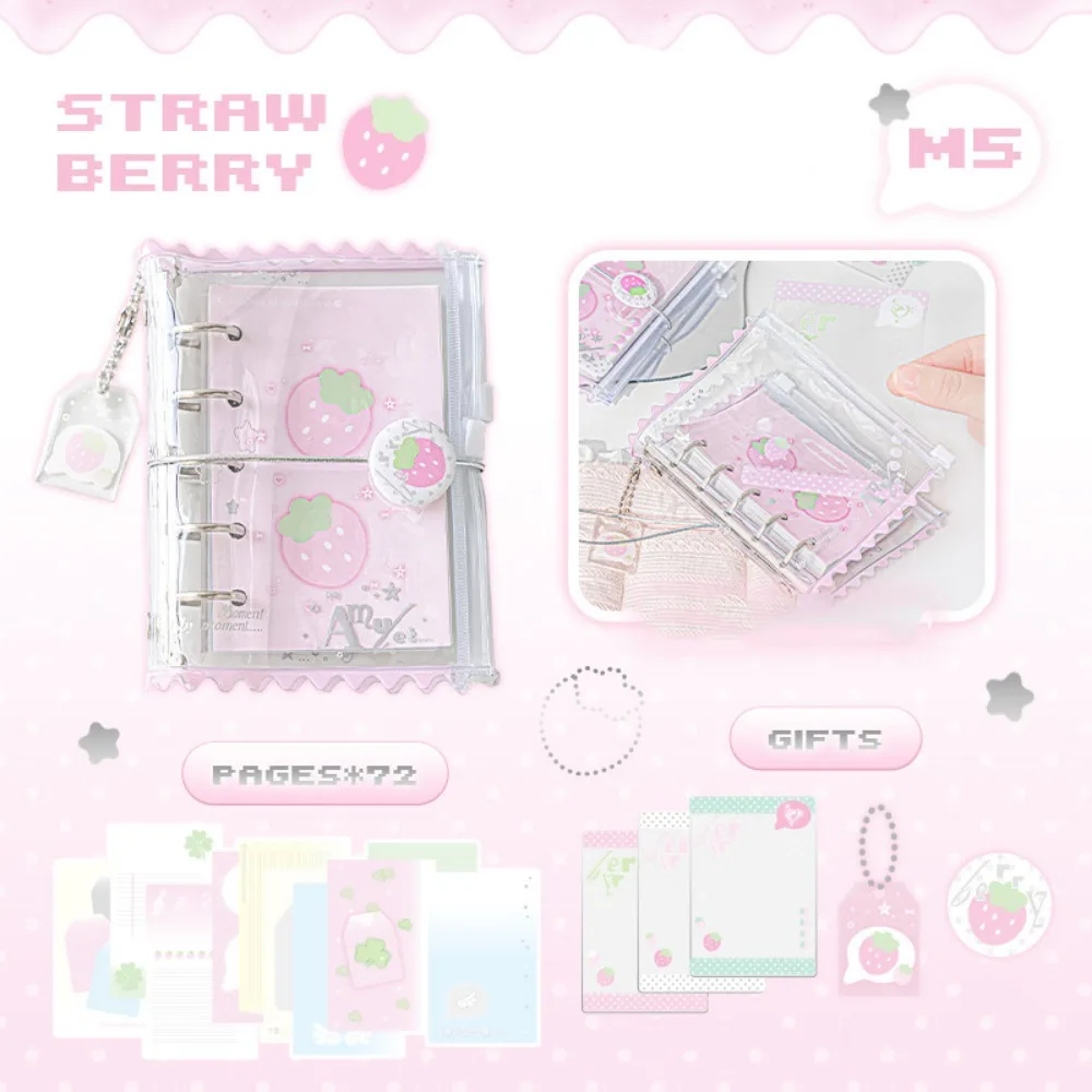 Learn Ledger Hand Ledger M5 Pocket Binder Notebook Mini Twill Loose-leaf Notebook Portable Aesthetic Hand Account Book Studnet