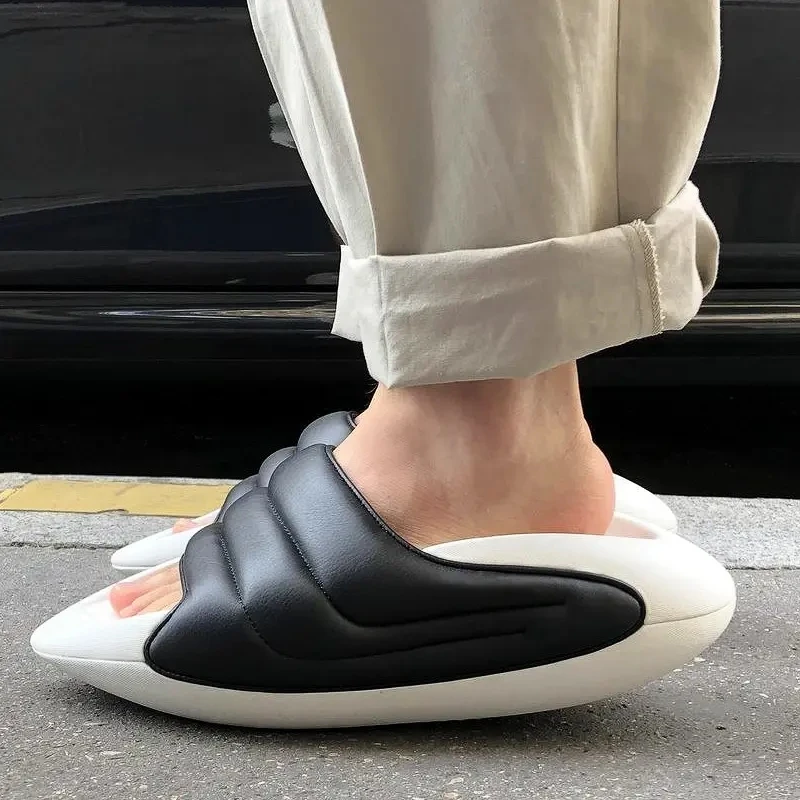 

Coslony 2023 New Summer Original Brand Luxury Slipper Black Daily Outdoor Hight Increased Slippers Men/Women/Kids Fashion Solid