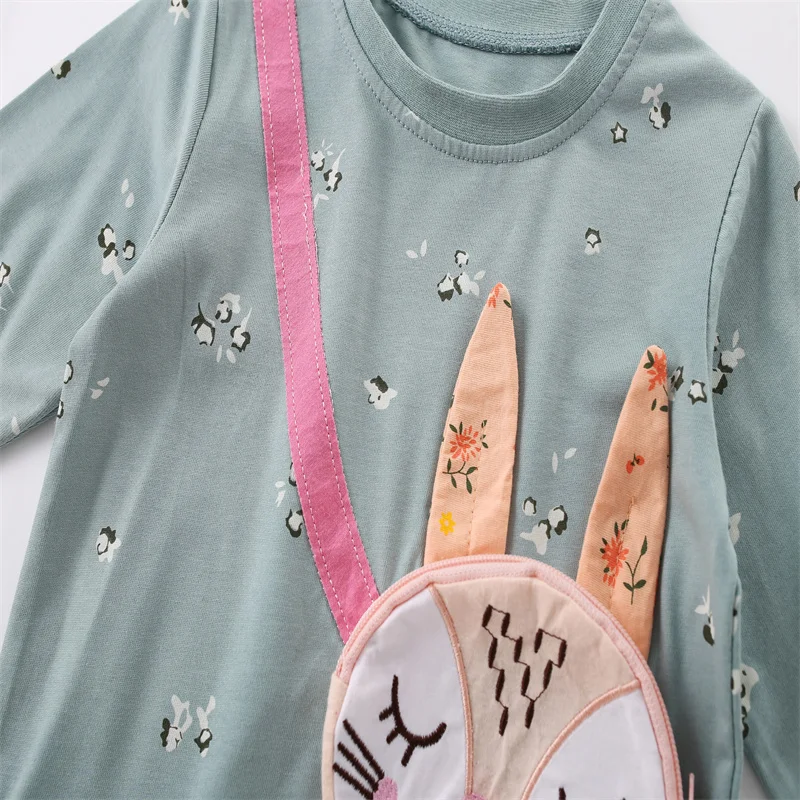 Jumping Meters 2-7T Real Bag Girl Long Sleeve Girls T Shirts Kids Autumn Spring Kids Boys Clothes Fashion Dots Toddler Shirts 4