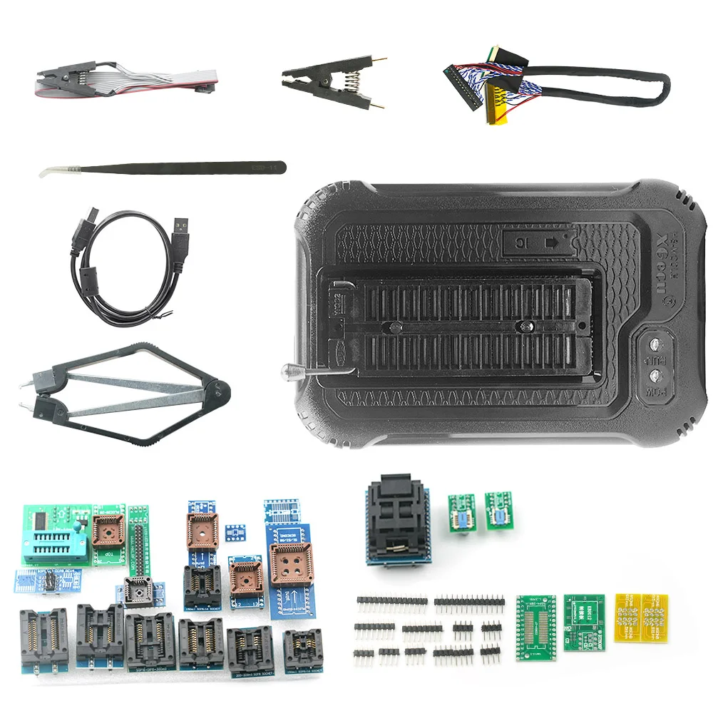 Universal programmer Original XGECU T48 Updated TL866II Plus Universal High Speed USB Programmer High Performance 4/12/17/30pcs Adapters