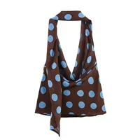 Polka Dot Printed Midi Skirts Two Piece Sets for Women 2025 Summer Chic Scarf Halter Top Suits Beach Woman 2 Piece Outfits - Image 4