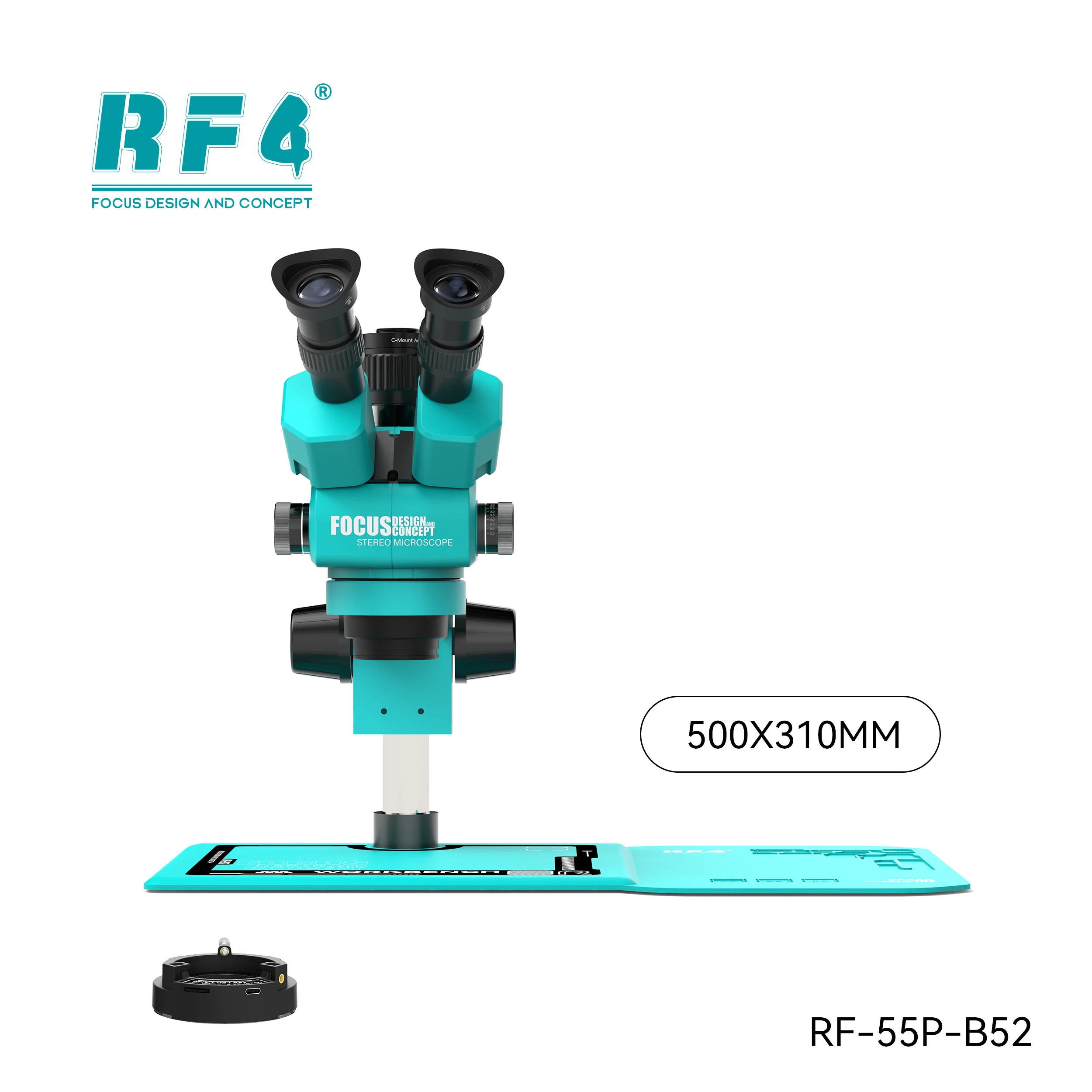 RF4 방진 설계 현미경 연속 줌 6.5X-55X 노브 7단 줌 초고화질 삼안 현미경