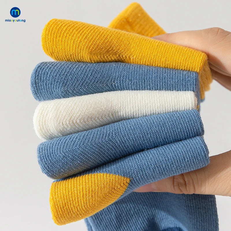 5 Pairs/Lot Baby Boys Winter Socks Cartoon Animail Kids Spring Autumn Cotton Breathable Keep Warm Socks For Children Miaoyoutong 4
