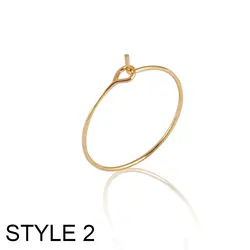 20PCS Premium Stainless Steel Large Circle Hoop Earrings - 15MM (STYLE 2 - GOLD COLOR)