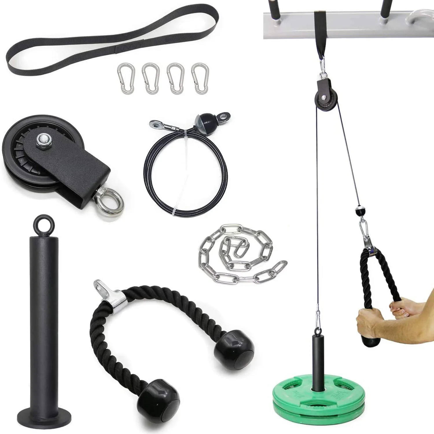 Polea Para Niños Con Cubo De Hierro Y Sistema De Cuerda, Kit De Casa Del Árbol Para Jugar Al Aire Libre Y Aprender Mecánica