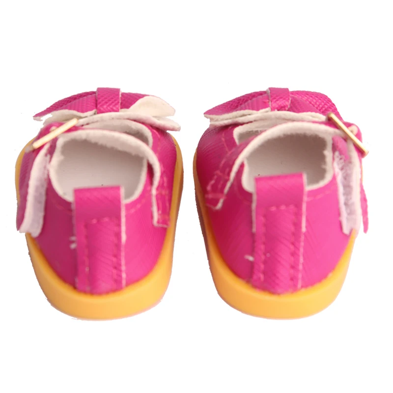 1/6 Cute 5.5cm PU Leather Bow Doll Shoes Boots For 14" American& EXO Doll Mini Shoes Accessories For 32-33 Russia DIY Doll TOY