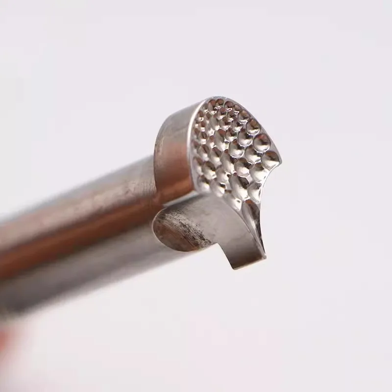 E803 Dragon Scale Leather Embossing Tool-304 Stainless Steel Professional Stamping/Carving For Leathercraft (Scale Pattern)