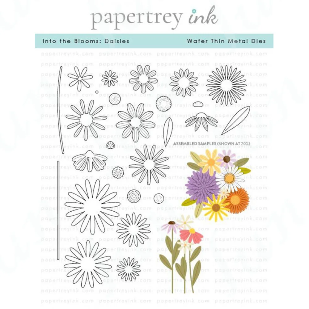 

Into the Blooms Daisies Die Cutting Dies Scrapbooking DIY Album Making Paper Card Embossing Craft Supplies Decoration