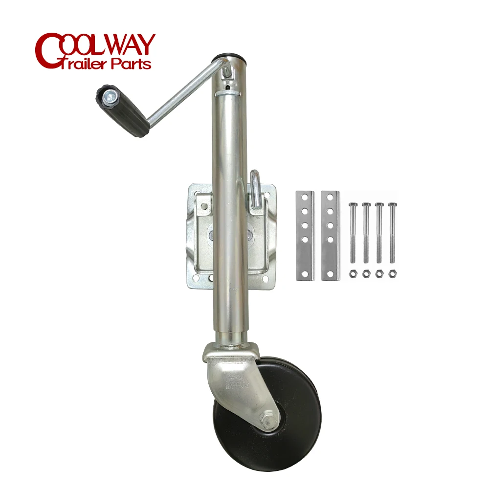 6 Inch Solid Iron Wheel Trailer Sidewind Round Swivel Jack Jockey Wheel With Bolt On CAP 540KG Boat RV Parts Accessories 160kg high quality europe type 48mm trailer jack jockey wheel trailer stand with clamp top wind 48mm tube trailer parts