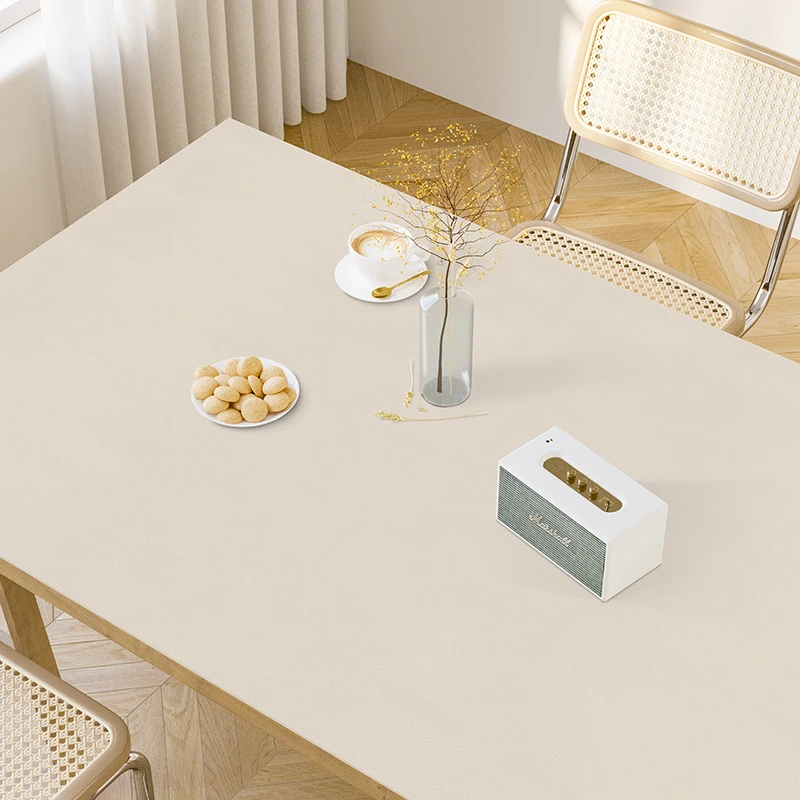 

PVC Leather Table Mat for Kitchen, Oil-proof Tablecloth, Anti-Scalding Placemat, Countertop Protection Pad, Home Decoration