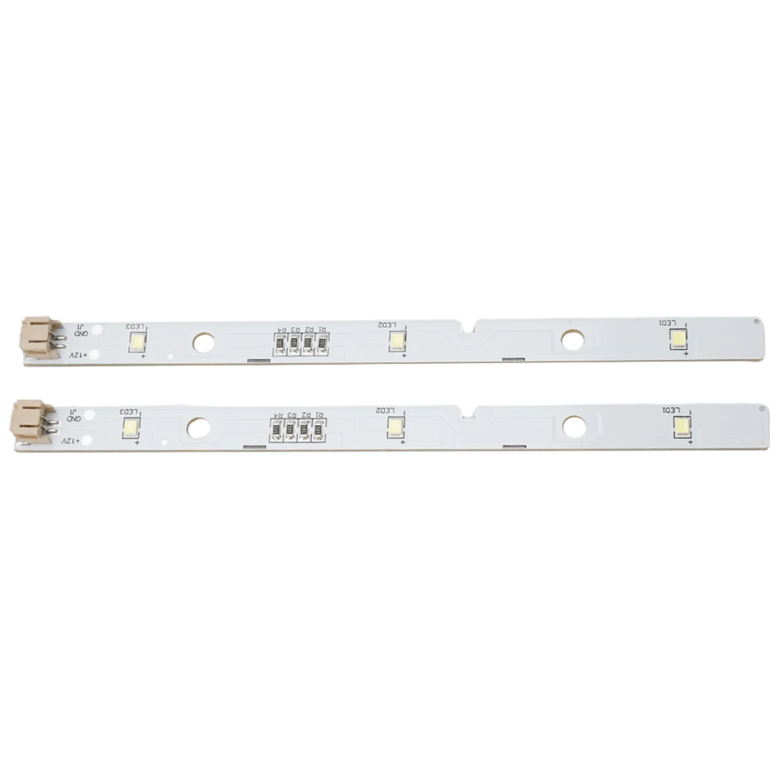 

2pcs LED Light Strip 16 X 1cm Plastic Electronics 12V DC Via 2-pin Connector For Rongsheng/Hisense Refrigerator LED Light Strips