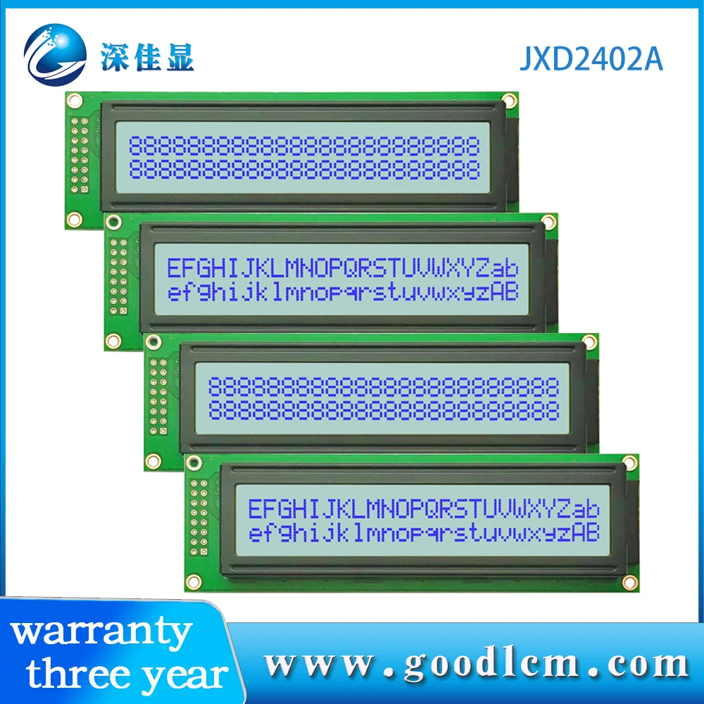 24x2character LCD display 2402LCM LCD module 24*2A Grey screen blue character St7066 or aip31066 drive