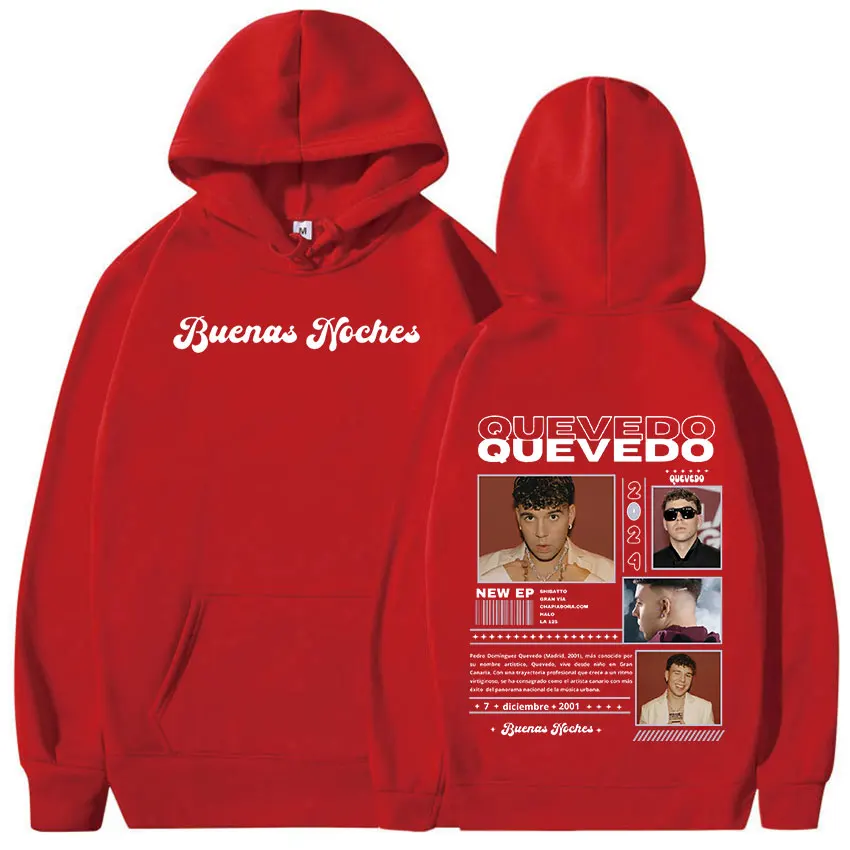 Rapper QUEVEDO Tour 2024 Graphic hoodie Men's Women Hip Hop Fashion pullover Sweatshirt y2k harajuku Oversized hooded Streetwear 3