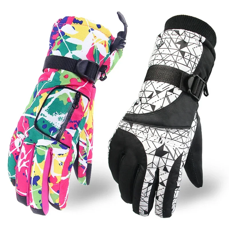 

2024 спортивные женские зимние варежки для горного спорта флисовые теплые женские лыжные перчатки зимние женские перчатки для сноуборда с подогревом варежки для девушек