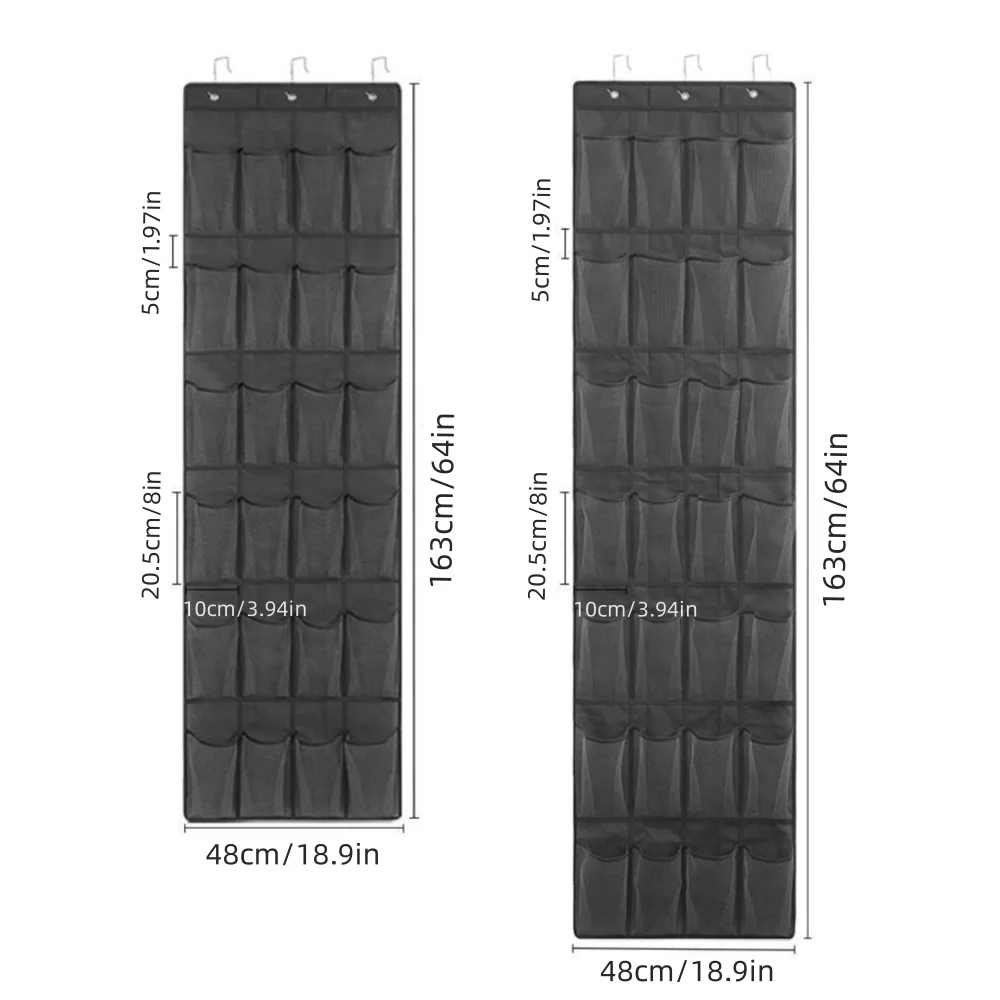 24/28 grid wall mounted miscellaneous shoe organizer fabric closet bag storage rack mesh bag hanging on door fabric box 5
